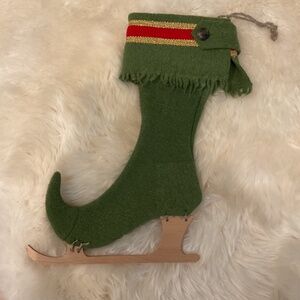 Frontgate German Klein More Collectible Wool Christmas Stocking Skate Boot